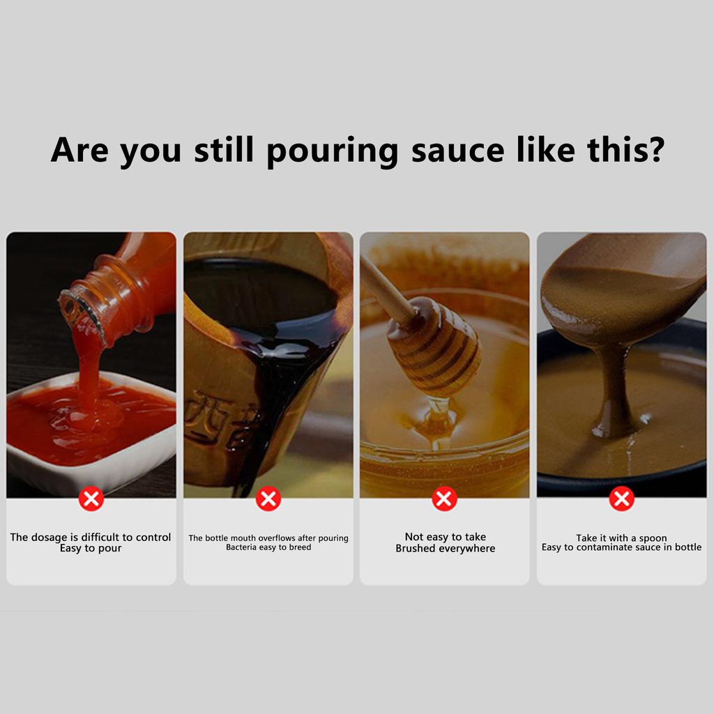 Measurable Condiment Squeezing Bottle Porous Squeezing Bottles Marmalade Squeezing Bottle With Lid