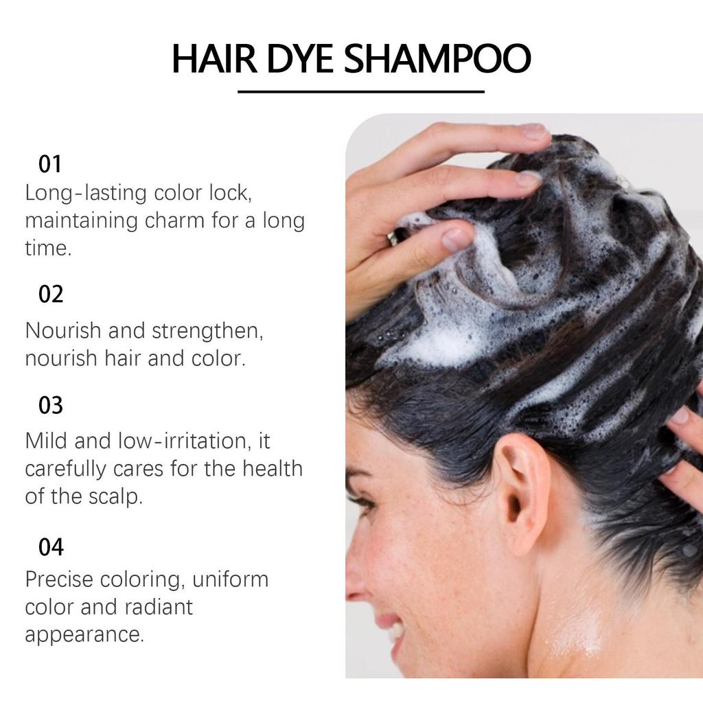 EELHOE Black Hair Dye Shampoo 3 в 1 Growth Clean Hair Darkening Deep Nourishing Black Hair Dye Shampoo Natural Organic Herbal
