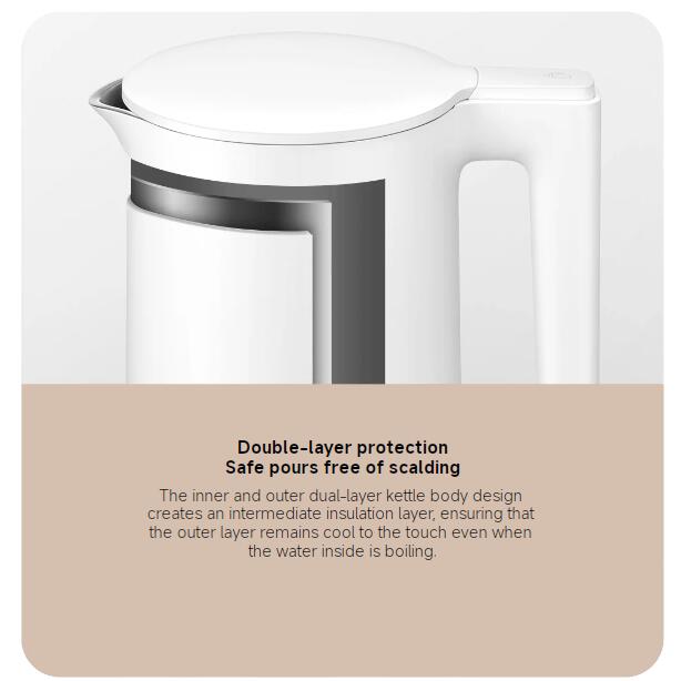 Xiaomi Умный чайник 2 Pro Xiaomi Mijia Термостатический электрический чайник 2 Pro Интеллектуальный светодиодный дисплей Экран Плавная регулировка температуры Чайник