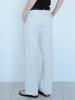 TEXT ROOM Low-Rise Straight Pants_Light Gray