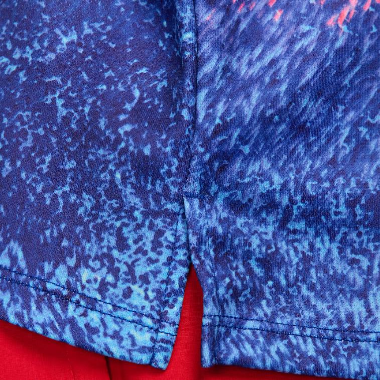 Nike Беговая майка Dri-FIT с коротким рукавом и принтом спереди, мужская, ярко-красная FJ3411-635