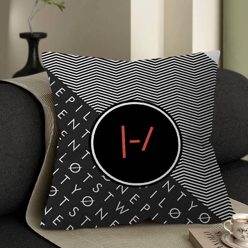 Twenty One Pilot Decorative Room Aesthetics Pillow Case Home Decor Bedroom Sofa Bed Couch Pillow Cover 45X45