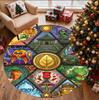 Plants VS Zombies Pattern Round Rug, Indoor/Outdoor Mat, for Picnic, Gameroom, Bedroom, Office, Living Room, Home Decor Carpet, Birthday Gift