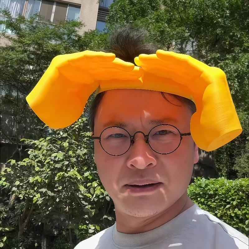 Creative Adjustable Giant Hand Palm Sunshade Hat Hand Cover, Funny Headband Toy, Party Birthday Outdoor Sun Protection Tools