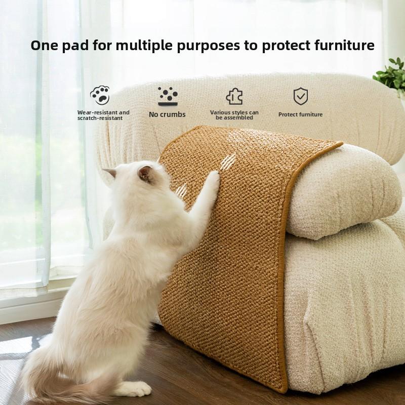 Когтеточка для кошек из искусственного сизаля, устойчивый к царапинам и износостойкий защитный диван, подушка для точения когтей, доска для царапания кошек