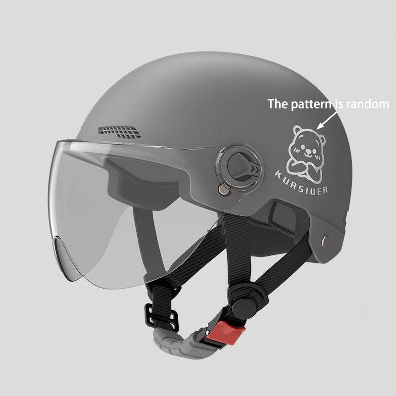 1 Piece Battery Motorcycle Summer Universal Four-Season Sun Protection Safety Helmet Half Helmet Electric Car Women'S Helmet