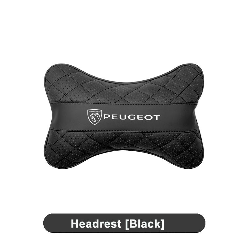 1Pcs Car Logo Headrest Seat Neck Pillow For Peugeot 607 106 406 407 307 206 301 408 5008 4008 208 3008 308 2008 207 107 508