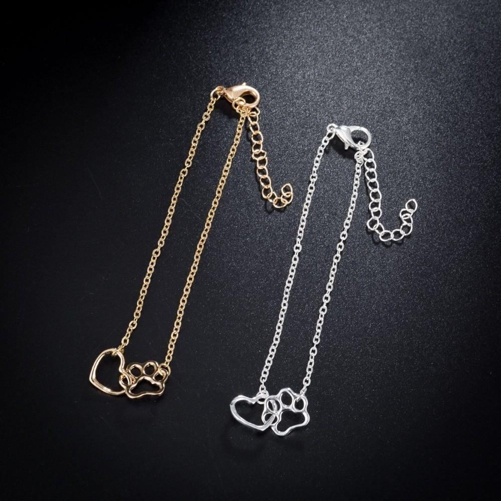 Simple Love Dog Seal Bracelet Light Luxury Dog Claw Foot Chain Adjustable Love Paw Bracelet Gifts