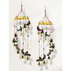 Colored Bell Wind Chime  Door Wall Hanging Showpiece Wall Hanging Home Décor Home Furnishing Diwali Gift Corporate Gift (Pack of 2, Peacock)