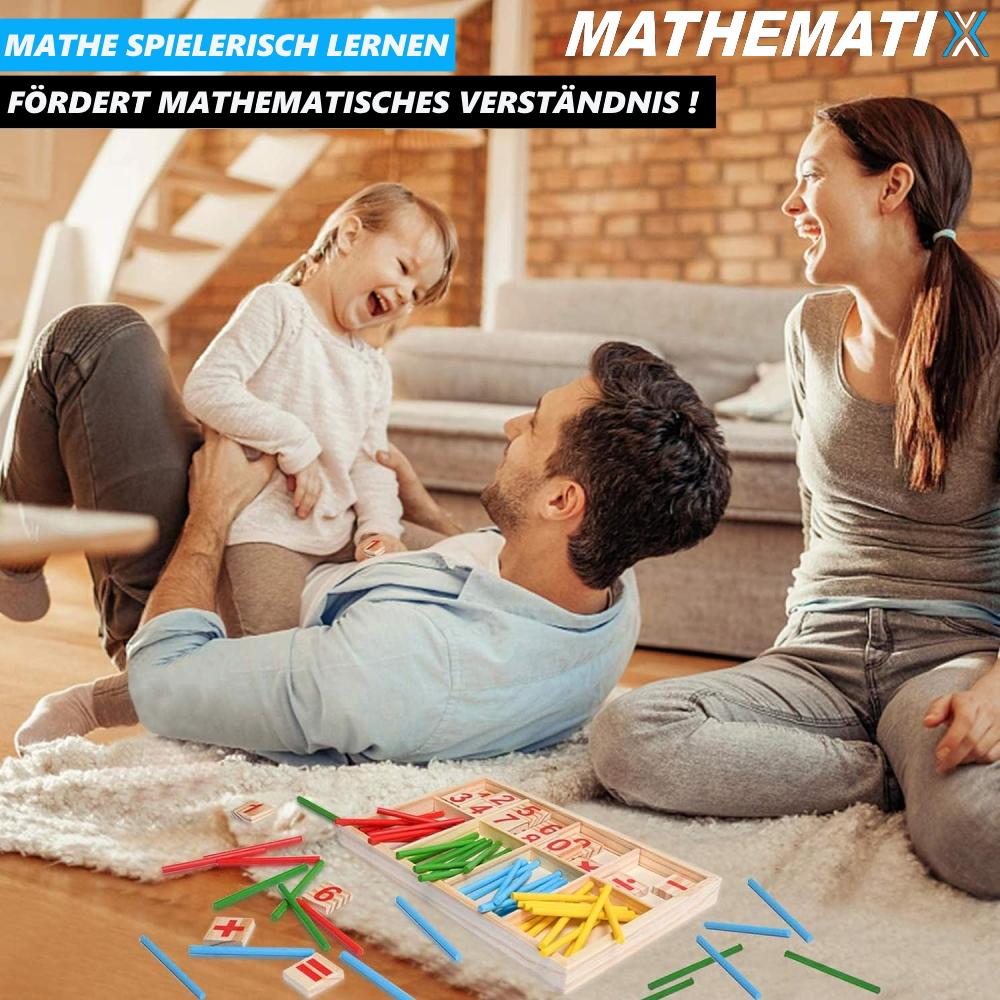 MATHEMATIX Счетные палочки Деревянные счетные палочки Математическая обучающая игрушка для изучения чисел