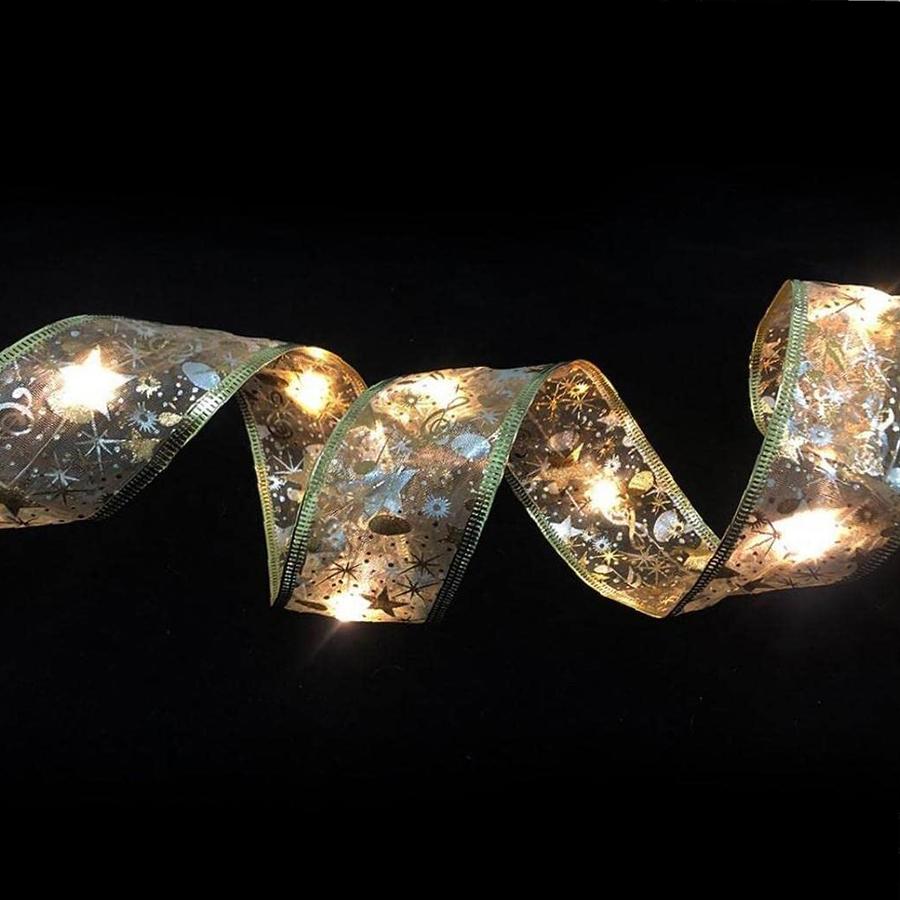 1 шт. 2 м светодиодная лента двухслойная гирлянда рождественская лента с бантами