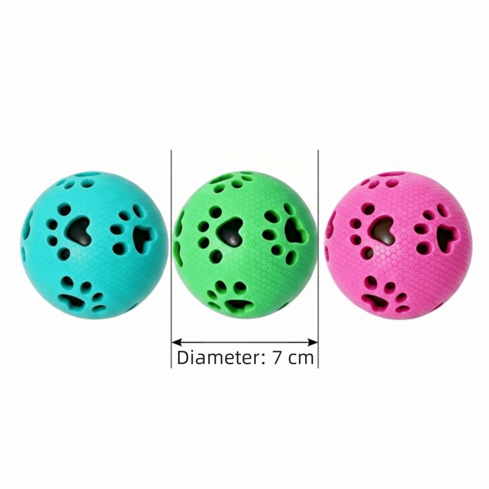 Washable Treat Dispensing Ball TPR Rubber Dog Molar Toy Safe Dog Chew Ball Interactive Play