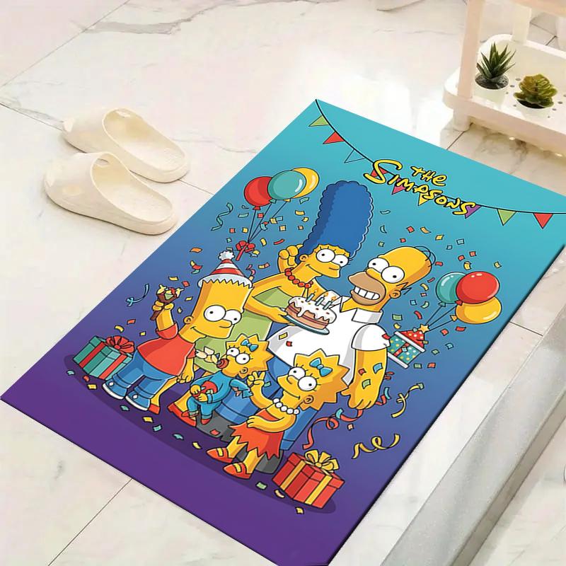 1Pc Simpsons Family Celebration Rug Office Carpet Indoor Outdoor Doormat Nonslip Soft Living Room Christmas Halloween Gift D922849