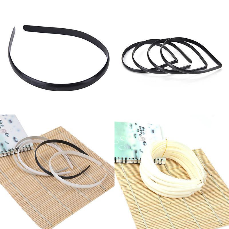 10 Pcs/Set Plastic Hair Band No Teeth Children Hair Accessory Diy Craft 2 Colors