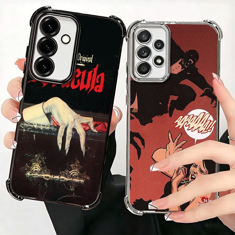 Gothic Vampire Scarlet Art Plating Phone Case For Samsung A17 A07 A37 A57 A16 A56 A15 A55 A14 A54 A13 A53 A26 A36 A25 A35 A24 A3