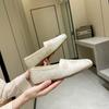 Новые ретро вышитые туфли-бини с круглым носком, женские, на тонкой подошве, на плоской подошве, повседневные женские туфли