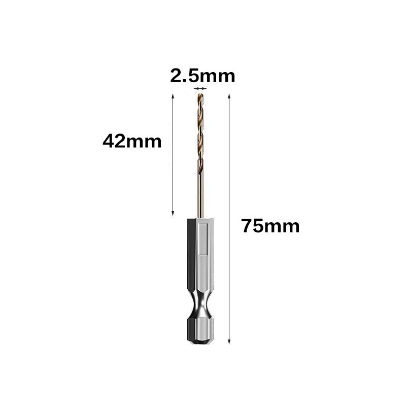 3PCS Hex Shank Twist Drill Bit Set Wood Metal Hole Cutter Core Drilling Tool Cobalt Drill Bits 1.5/2/2.5 mm HSS