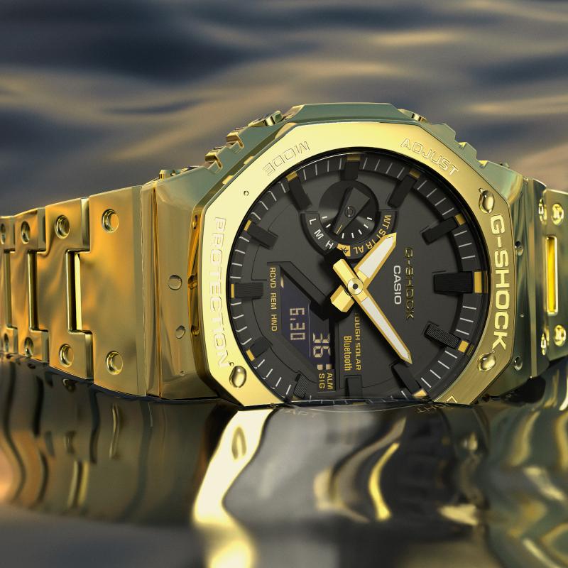 Casio Унисекс Серия Полностью Металлические Черные Часы GM-B2100GD-9A GM-B2100GD-9A