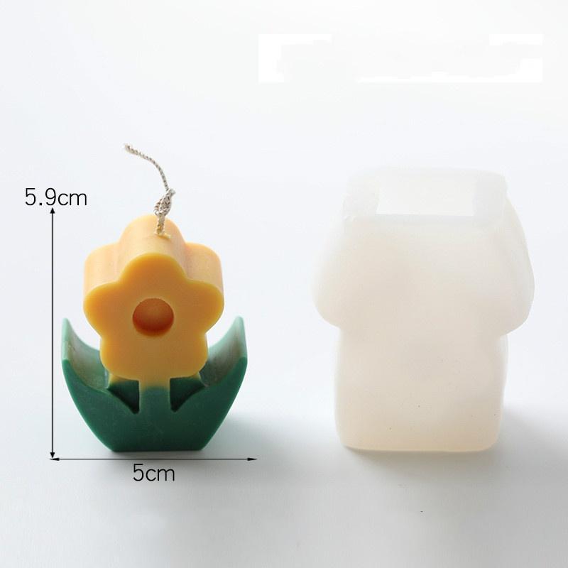 Новый маленький цветок силиконовая форма для свечей пять лепестков цветов милый букет ароматические формы для изготовления свечей DIY формы для помадки формы для шоколада