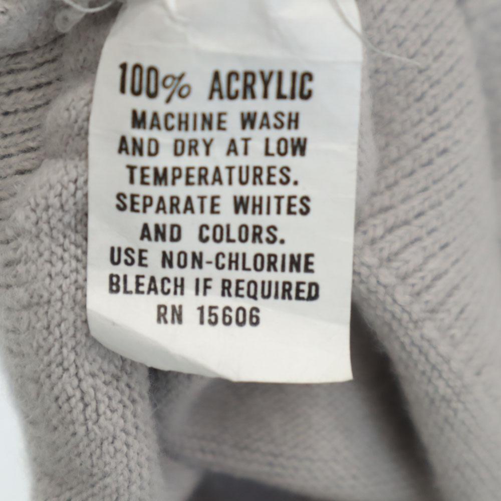 Pickering 70s 80s Vintage Made In USA Long Sleeve V Neck Sweater M Gray Men's Used