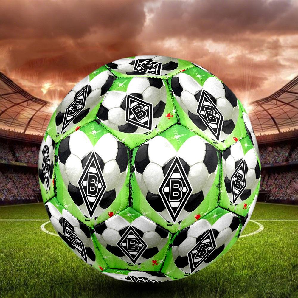 Borussia Monchengladbach Print Size 5 Soccer Ball, Standard Match Football for Sports Game and Team Practice, Ideal Gift for Soccer Fans
