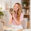 Portable USB Rechargeable Desktop Fan Small Personal Fan with Cute Dog Shape Design for Office Home Travel Use Quiet Operation