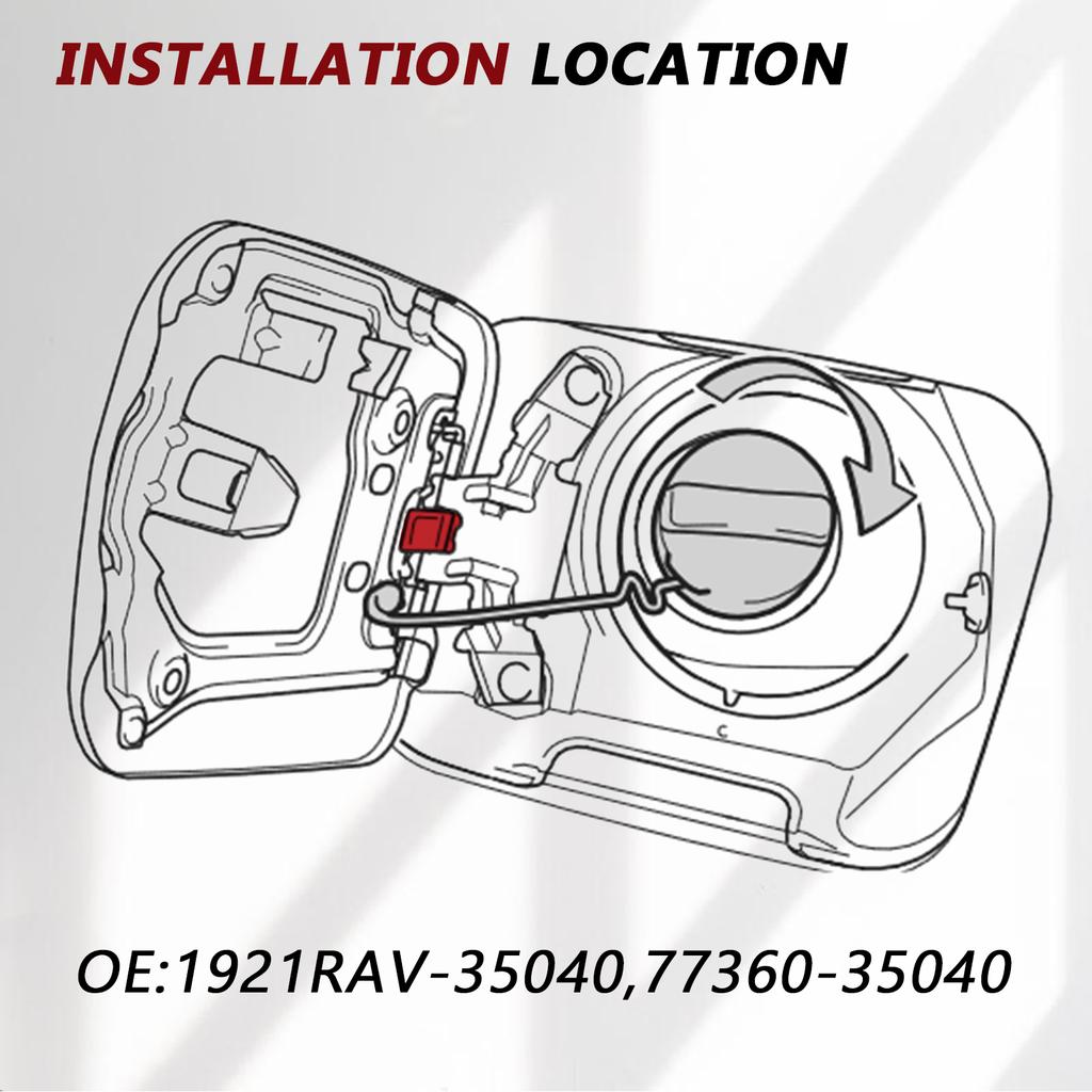 Пружинный зажим-фиксатор для открытия лючка бензобака Замена для Toyota Rav4 Camry Lexus LX570 LX600 2019-2021 Клипса-фиксатор открытия крышки бензобака 77360-35040
