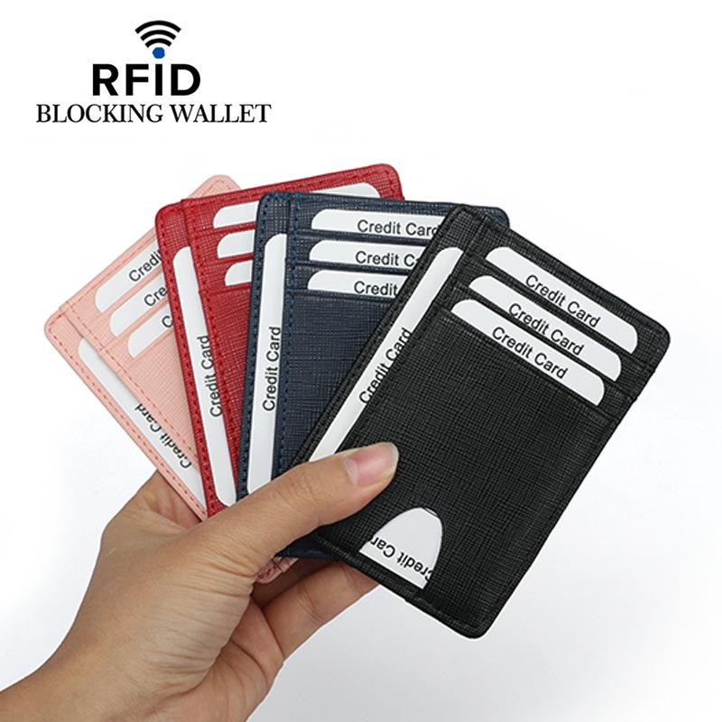 Тонкий кошелек из углеродного волокна RFID с защитой от кражи 2020 года - стильный кожаный держатель для карт