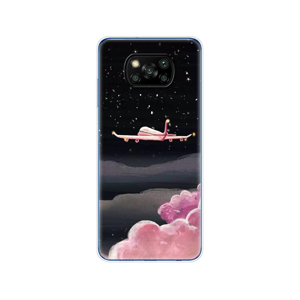 Для Xiaomi Poco X3 NFC силиконовый чехол с мягкой задней панелью для POCO X3 pro, чехол из ТПУ, бампер для Poco X 3 PocoX3 NFC 6,67 дюйма, Global Phone etui