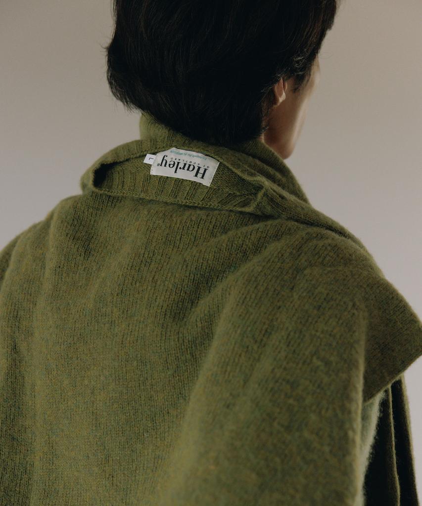 BLANKROOM Shaggy Dog Crew Neck_Avocado