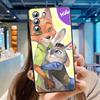 Аниме Zootopia Judy&Nick для Samsung Galaxy S24 S23 S22 S21 S20 FE S10 S10E Plus Ultra Pro Lite 5G черный мягкий чехол для телефона