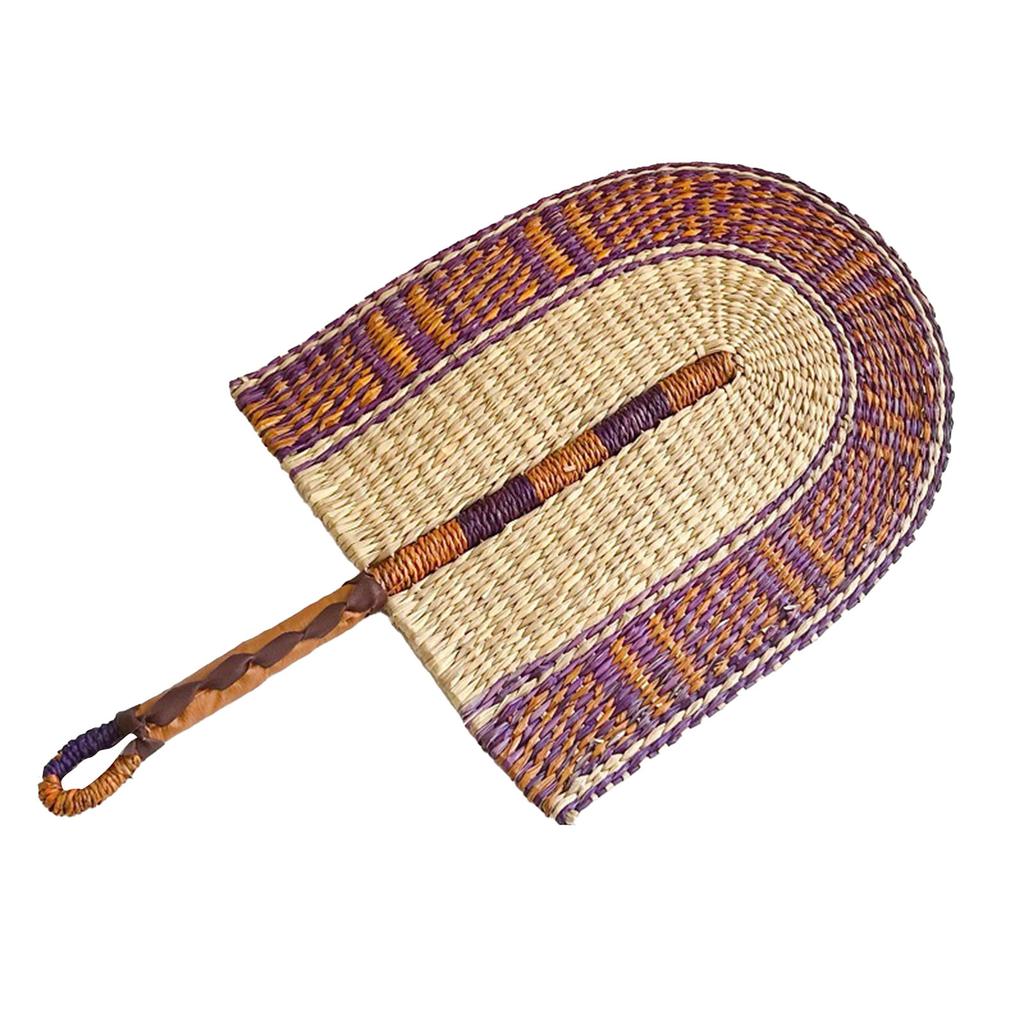 Веер из водорослей, плетеный вручную, скандинавские африканские элементы, веер, портативный, прочный, ручной, соломенный веер для украшения стены на вечеринку