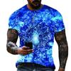 Summer Men's Oversized T-Shirt Casual Lightning Cool 3D Digital Printed T Shirts for Men O-Neck Short Sleeve Streetwear Tee