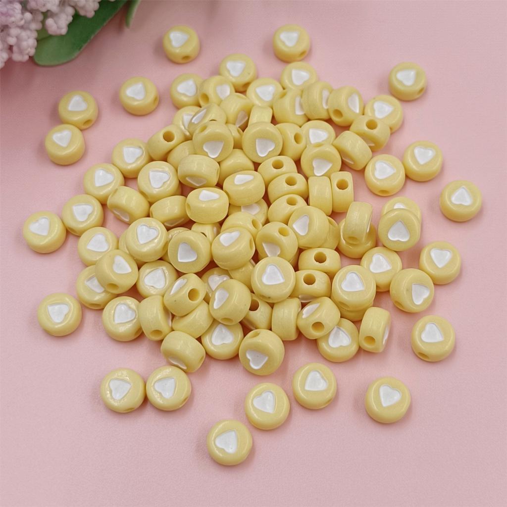 300 шт. в форме сердца ярких цветов, фурнитура для изготовления ювелирных изделий, 7 мм, модные свободные акриловые бусины «сделай сам», 300 шт.