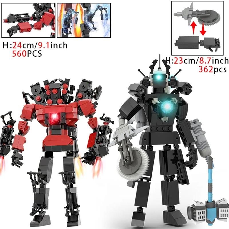 Moc Skibidi Туалет Фигурки Модель Блоки Titan Оператор Спикерман Строительные Игрушки Украшения Для Вечеринки Хэллоуин Подарки для Мальчиков