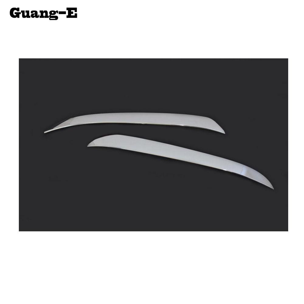 Голова автомобиля передняя противотуманная фара рамка палка ABS хромированная отделка панели рамка вытяжки для бровей 2 шт. для Honda Fit Jazz 2014 2015 2016