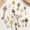 3-Color DIY Alloy Retro Key Jewelry Pendants