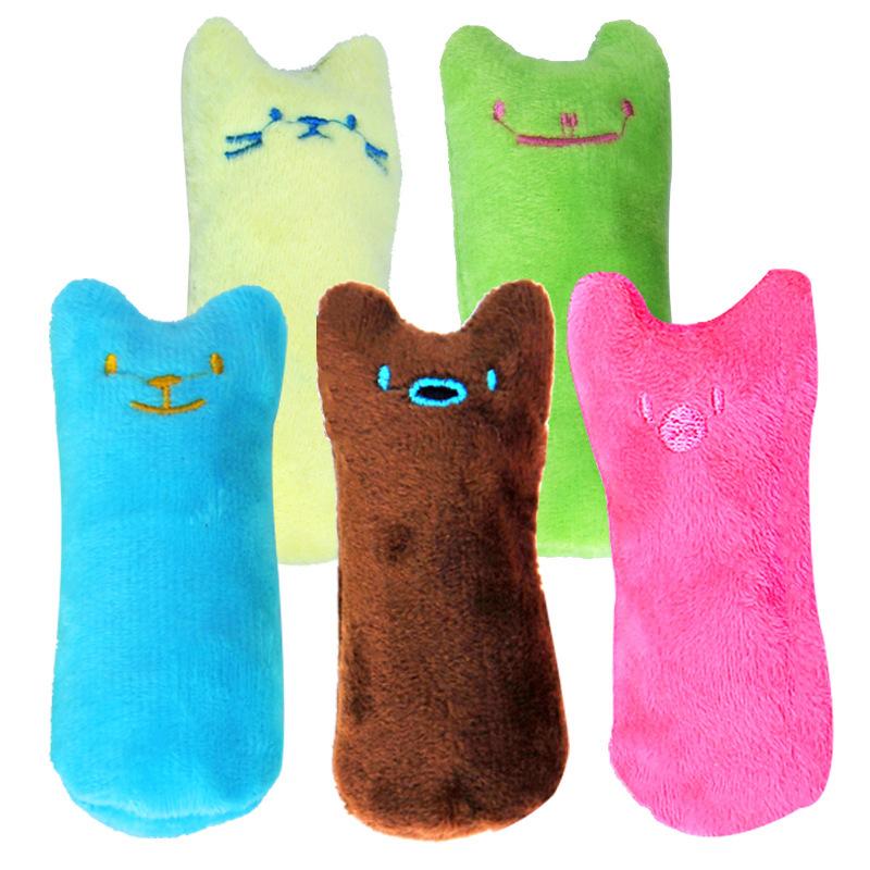 Игрушки из кошачьей мяты для шлифовки зубов, забавные интерактивные плюшевые игрушки для кошек, котенок, жевательная вокальная игрушка, когти, укус большого пальца, кошка, мята для кошек