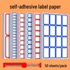 50 Sheets Colored Self-Adhesive Label Stickers with Mouth-Cut for Handwritten Name Tags