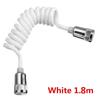 1.5/2m ABS Telephone Line Style Spring Flexible Shower Hose Water Plumbing Toilet Bidet Sprayer Gun Connect Pipe