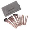 12 шт., набор кистей для макияжа, ручные мягкие синтетические волокна, косметические кисти для пудры, румян, консилера
