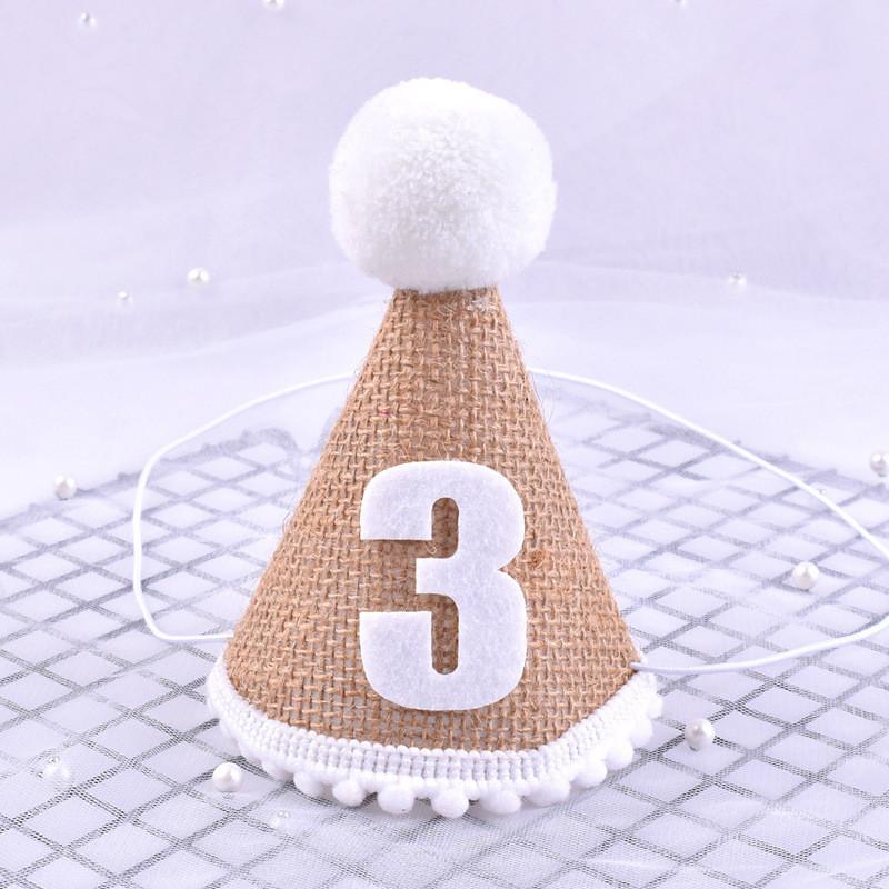 Childrens Birthday Party Decor Baby Milestone Hat With Number 2 For 2nd Year Celebration
