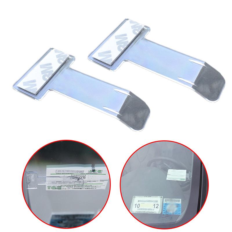 4 шт., Стайлинг автомобиля, зажим для парковочного билета, автозастежка, держатель для купюр, крепление, органайзер, наклейки на лобовое стекло, домашний офис