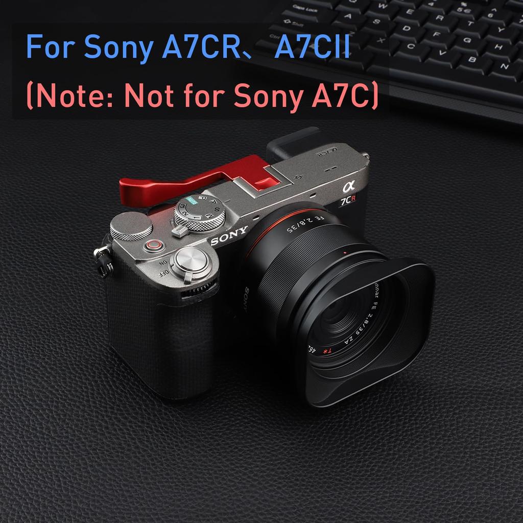 Haoge Metal Thumb Up Sony A7CII Alpha Camera Accessories Red Hot Shoe Rest Hand Grip 7CR, 7CII, ILCE-7CII, THB-A7CII-R