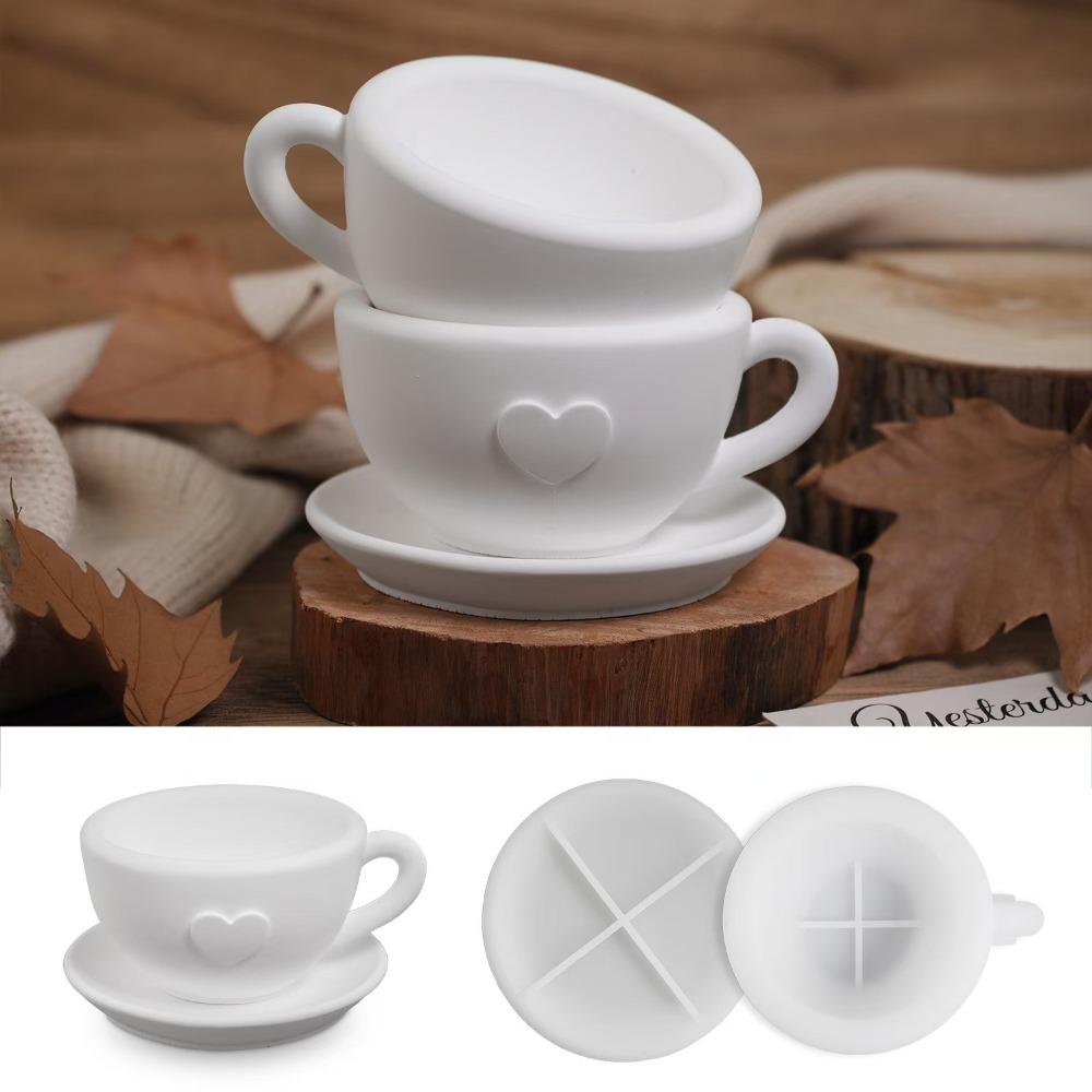 Elegant Coffee Cup Mold 3D Gypsum Cement Mold Multifunctional Epoxy Mold  Holiday Party Gifts