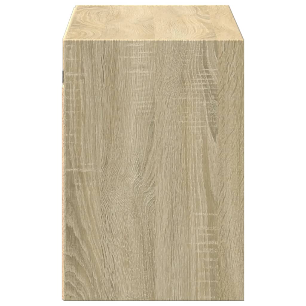 TV Wall Cabinet with LED Lighting Sonoma Oak 100 x 31 x 45 cm