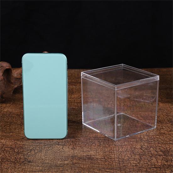 4 шт. прочная коробка для конфет многократного использования PS прозрачный куб компактный портативный чехол-органайзер с крышкой для свадьбы