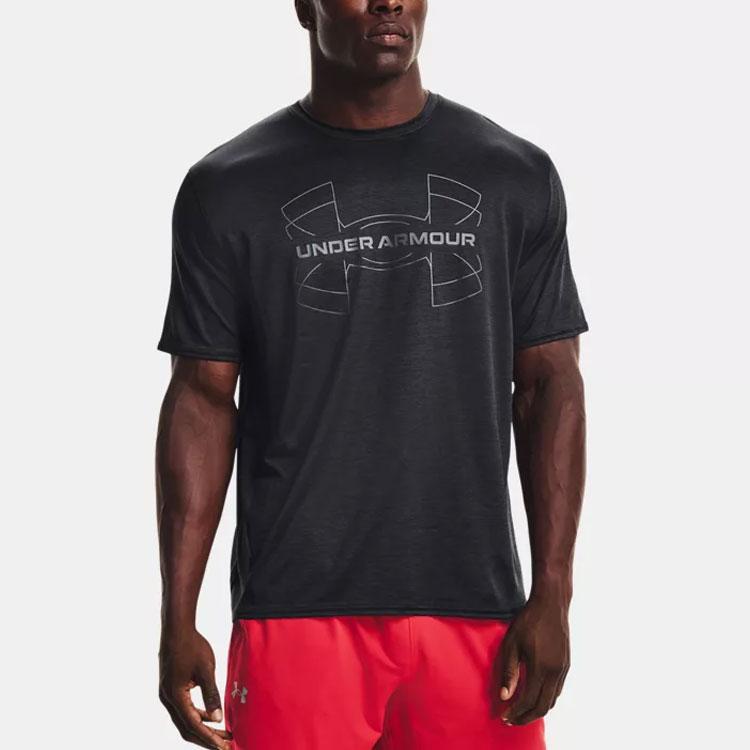 Under Armour Casual Training Sports Straight-Leg T-shirt Men Tops Black 1366145-001