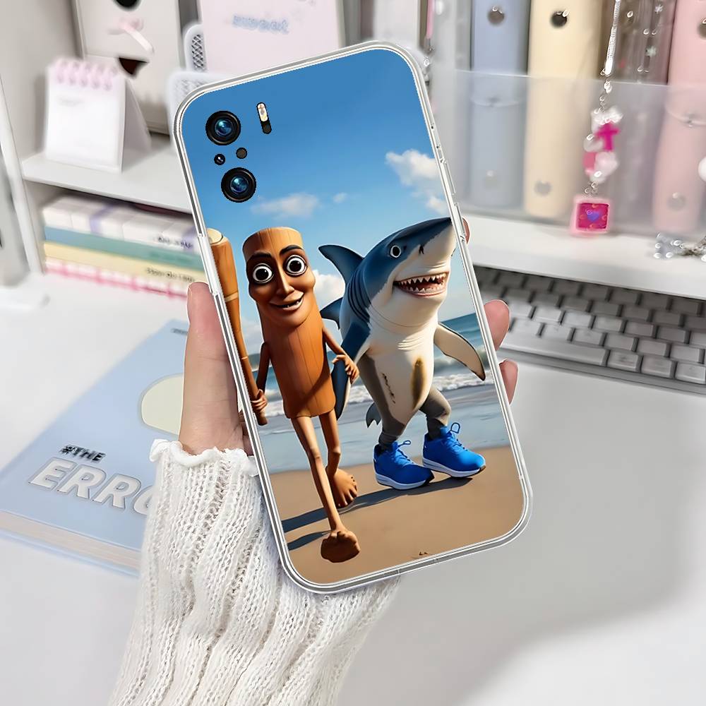 Чехол для телефона Tralaleo Tralala Tung Tung Sahur для Xiaomi 11 Redmi Note 11 5G 8T 9A 9 10T Note8Pro Note9 12SUltra Прозрачный чехол
