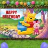 Kids Birthday Party Backdrop Winnie The Pooh Hundred Acre Wood Baby Shower Vinyl Banner Studio Photography Background Supplies